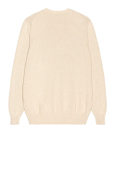 Shop Ghiaia Cashmere Cotton Crewneck In Vanilla