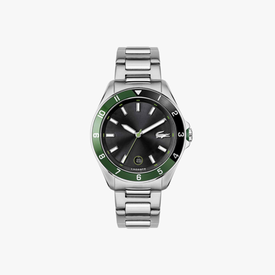 Shop Lacoste Men's  Tiebreaker Stainless Steel Watch - One Size In Black
