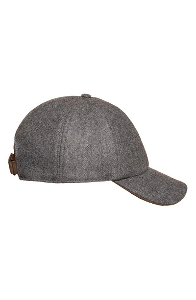 Shop Eton Wool Blend Baseball Cap In Grey