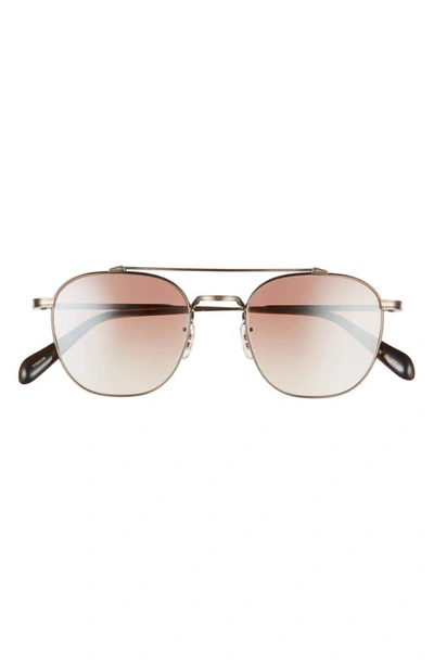 Shop Oliver Peoples Mandeville 49mm Square Sunglasses In Brown