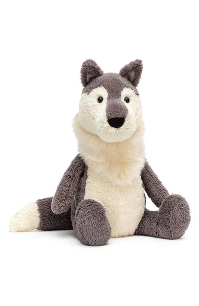 Shop Jellycat Woodruff Wolf Stuffed Animal In Grey