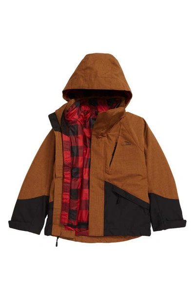 Kids' All Season 3-in-1 Jacket In Saddle/ Black
