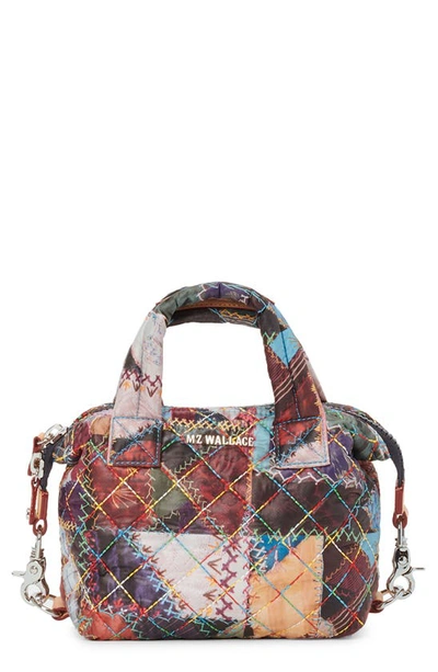Shop Mz Wallace Micro Sutton Tote In Crazy Quilt