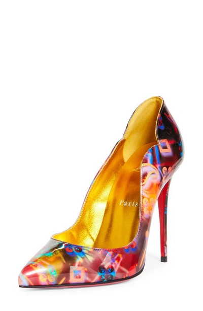 Shop Christian Louboutin Hot Chick Disco Pointed Toe Pump In Multi