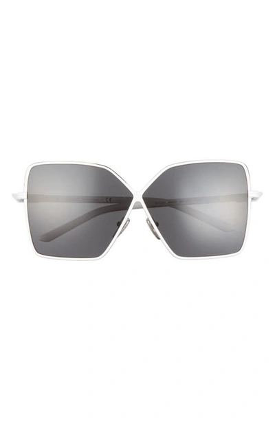 Shop Prada 64mm Square Sunglasses In White/ Dark Grey