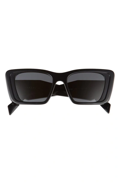 Prada 51mm Butterfly Sunglasses In Black/ Dark Grey