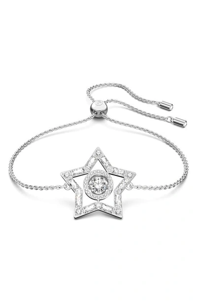 Shop Swarovski Stella Bracelet In Silver/ White