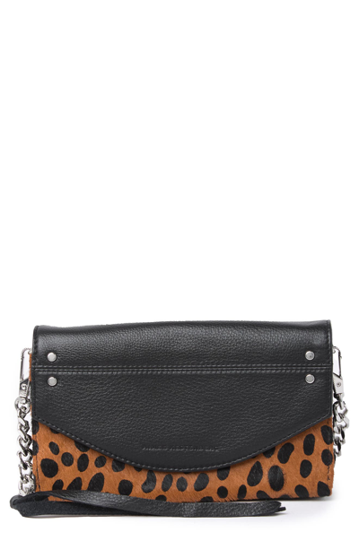 Shop Aimee Kestenberg Delancey Genuine Calf Hair & Leather Wallet-on-a-chain In Honey Cheetah Hairca