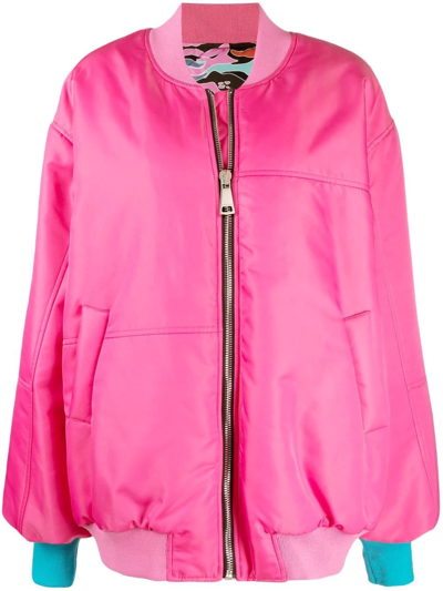 Shop Khrisjoy Oversized Padded Jacket In Rosa