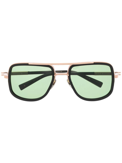 Dita Eyewear Mach-s Pilot-frame Sunglasses In Black