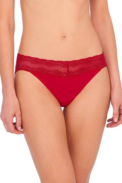 Shop Natori Intimates Bliss Perfection Soft & Stretchy V-kini Panty Underwear In Chili/glow