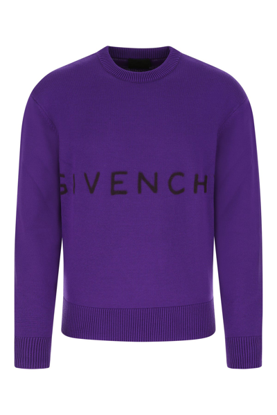 Shop Givenchy Purple Wool Sweater Purple  Uomo S