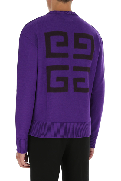 Shop Givenchy Purple Wool Sweater Purple  Uomo S