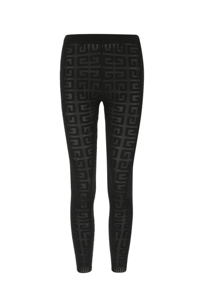 Givenchy Black Crochet Monogram Leggings