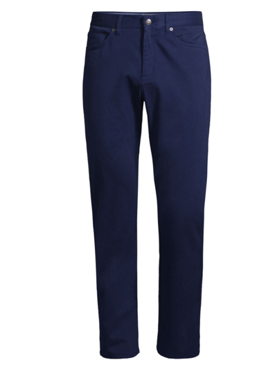 Shop Peter Millar Men's Regular-fit Ultimate Sateen Five-pocket Pants In Midnight