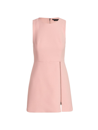 Shop Alice And Olivia Julie Side Zip Slit A-line Dress In Pink