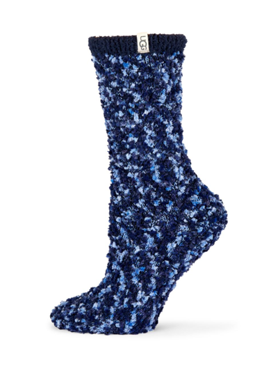 Shop Ugg Women's Cozy Chenille Socks In Navy