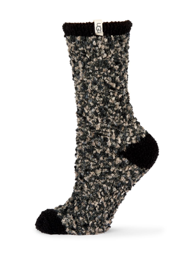 Shop Ugg Women's Cozy Chenille Socks In Black Grey