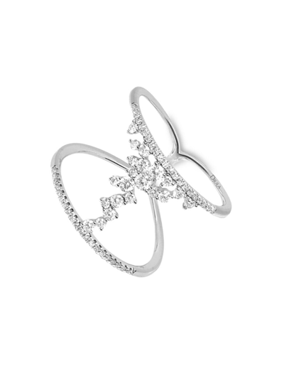 Shop Djula Women's Fairytale 18k White Gold & Diamond Cage Ring