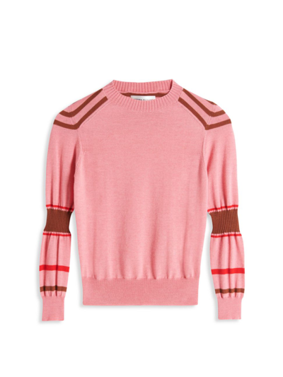 Shop Victoria Beckham X The Woolmark Company Little Girl's & Girl's Mini Wool Knit Sweater In Pink