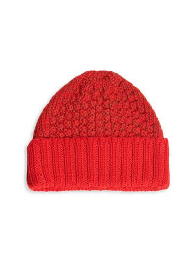 Shop Victoria Beckham Kid's Mini Knit Wool Beanie In Red