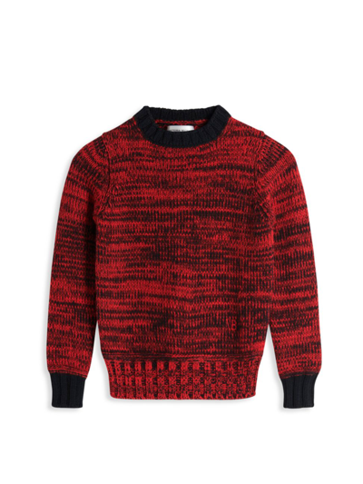 Shop Victoria Beckham X The Woolmark Company Little Girl's & Girl's Mini Chunky Mouline Wool Sweater In Bright Red