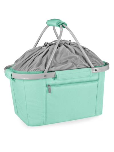Shop Picnic Time Metro Basket Collapsible Cooler Tote In Teal