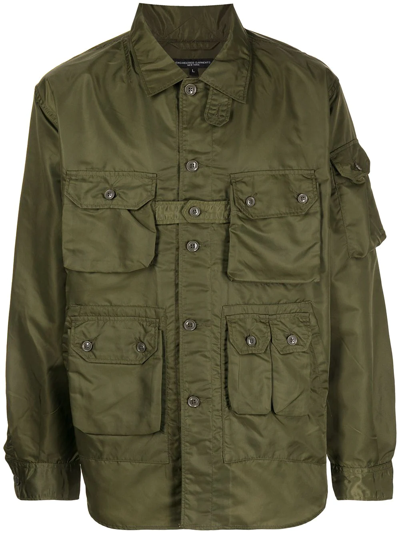Engineered Garments Explorer Shirt Jacket Olive Flight Satin Nylon