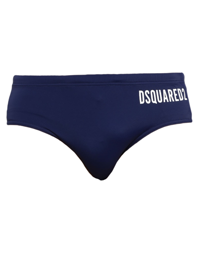 Shop Dsquared2 Bikini Bottoms In Dark Blue