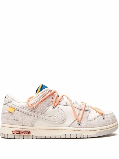 Shop Nike X Off-white Dunk Low "lot 19" Sneakers In Grey