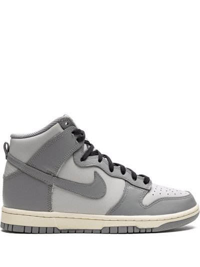 Shop Nike Dunk High "aged" Sneakers In Grey