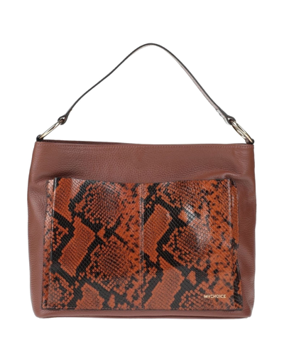Shop My Choice Woman Handbag Brown Size - Soft Leather