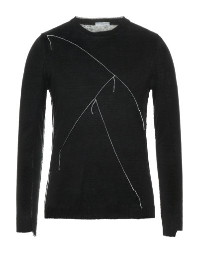 Shop Paolo Pecora Man Sweater Black Size S Linen