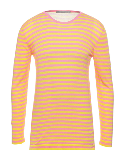 Shop Ermanno Scervino Man Sweater Yellow Size 42 Cotton