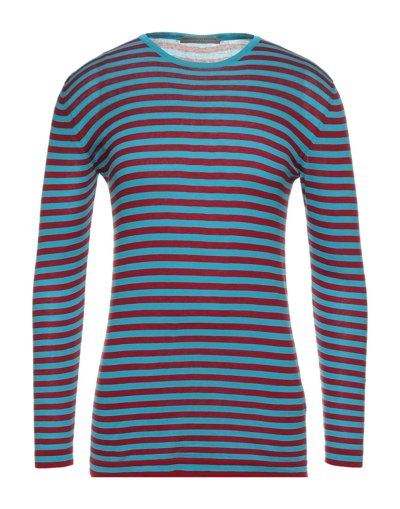 Shop Ermanno Scervino Man Sweater Azure Size 36 Cotton In Blue
