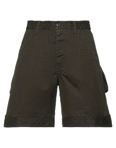 Shop Dsquared2 Man Shorts & Bermuda Shorts Military Green Size 30 Cotton, Elastane, Polyester, Polyuretha