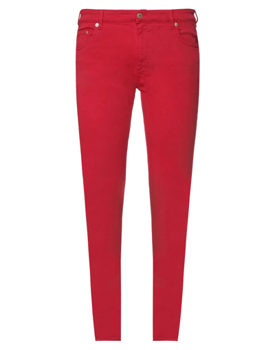 Shop Love Moschino Pants In Red