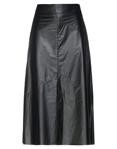 Shop Isabel Marant Woman Midi Skirt Black Size 2 Modal, Polyurethane