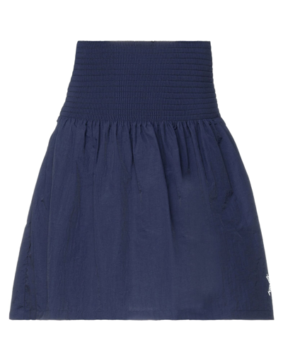 Kenzo Pleated Crispy Tech Mini Skirt In Blue