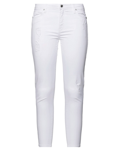 Shop Ab/soul Absoul Woman Pants White Size 30 Cotton, Elastane