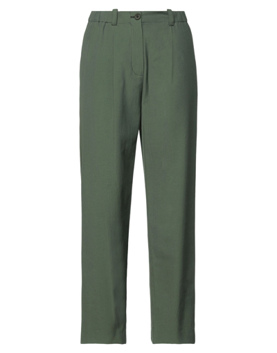 Shop Kenzo Woman Pants Military Green Size 8 Triacetate, Cotton