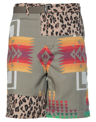 Shop Sacai Shorts & Bermuda Shorts In Khaki