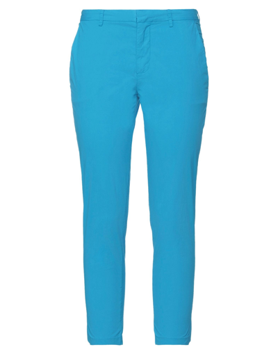 Shop Merci .., Woman Pants Turquoise Size 8 Cotton, Elastane In Blue