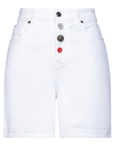 Shop Semicouture Woman Shorts & Bermuda Shorts White Size 30 Cotton