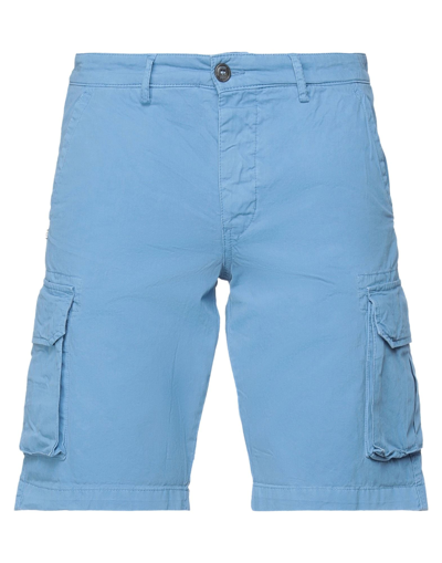 Shop 40weft Man Shorts & Bermuda Shorts Azure Size 28 Cotton In Blue