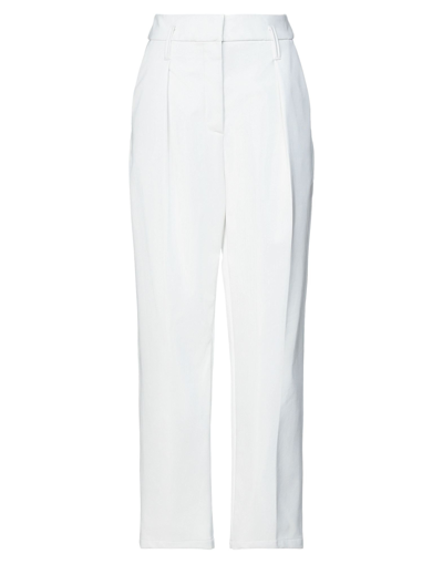 Shop Tela Woman Pants White Size 6 Polyamide, Viscose