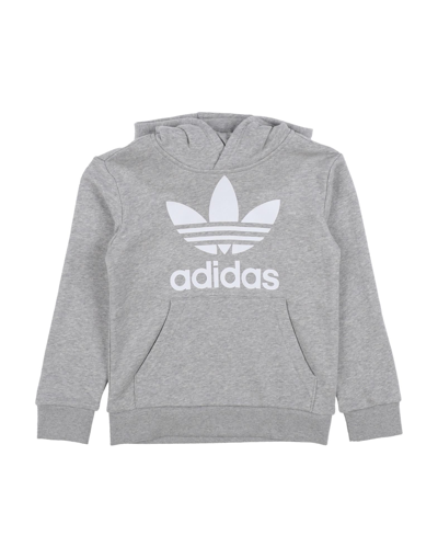Shop Adidas Originals Trefoil Hoodie Toddler Sweatshirt Grey Size 7 Cotton, Recycled Polyester