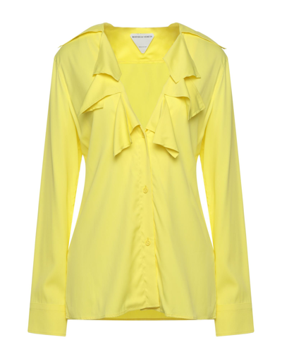 Shop Bottega Veneta Woman Shirt Yellow Size 6 Viscose, Elastane