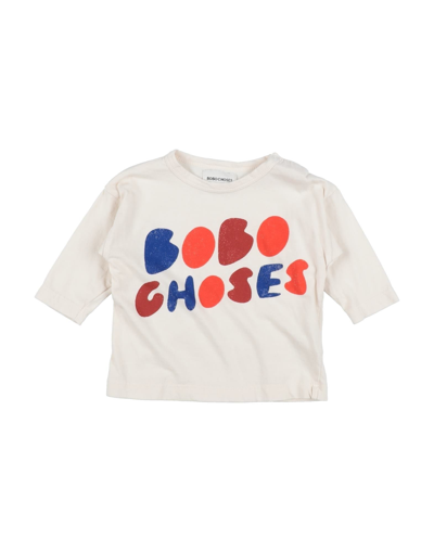 Shop Bobo Choses Newborn Boy T-shirt Ivory Size 3 Organic Cotton In White