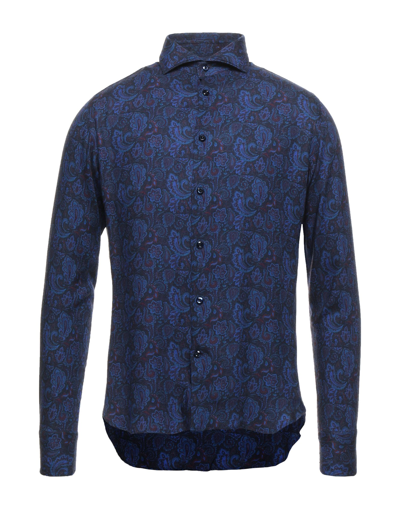 Shop Bolzonella 1934 Man Shirt Bright Blue Size 15 ½ Viscose, Wool